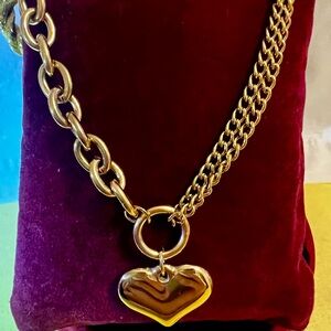 Gold Heart Pendant bracelet
